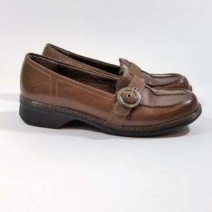 Clarks Brown Leather Loafers